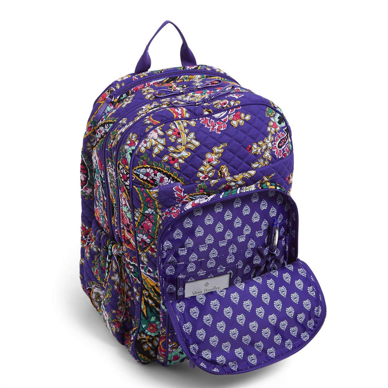 Vera Bradley Signature Cotton XL Campus, Romantic Paisley - backpacks4less.com