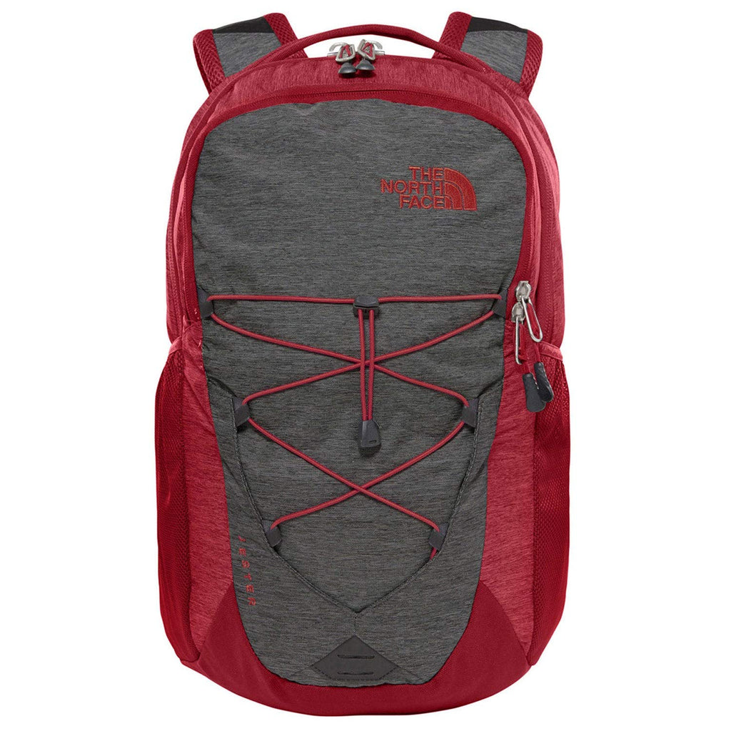 north face backpack red and grey The North Face Jester Backpack, TNF Dark Grey Heather/Cardinal Red, One Size