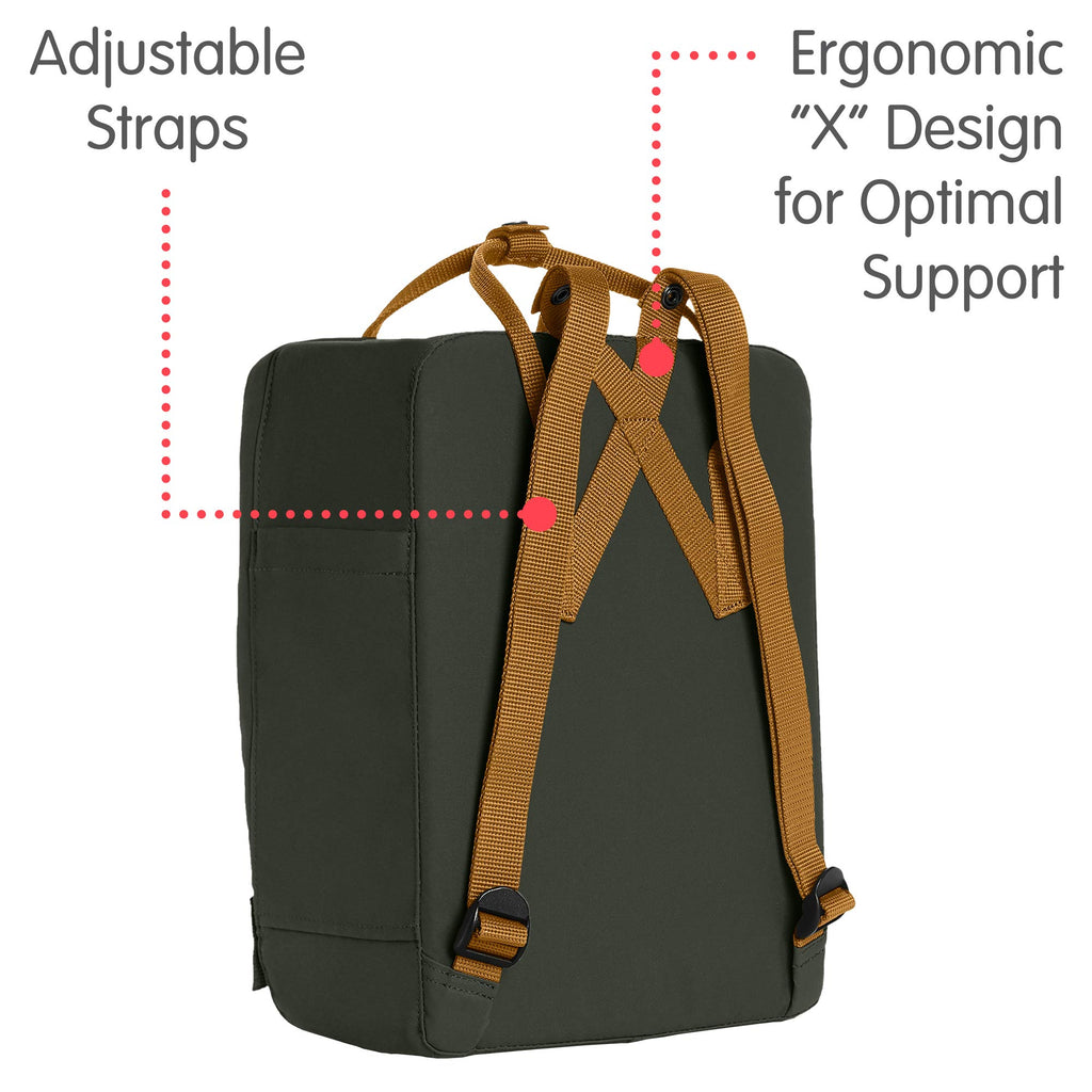 Fjallraven - Kanken Classic Backpack for Everyday, Deep Forest/Acorn - backpacks4less.com