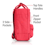 Fjallraven - Kanken Mini Classic Backpack for Everyday, Peach Pink - backpacks4less.com