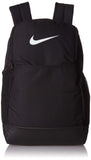 Nike Brasilia Medium Training Backpack, Nike Backpack for Women and Men with Secure Storage & Water Resistant Coating, Black/Black/White