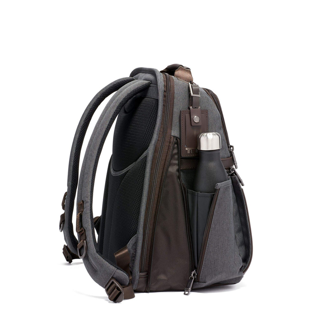 TUMI - Alpha 3 Slim Solutions Laptop Brief Pack - 15 Inch Computer Backpack for Men and Women - Anthracite - backpacks4less.com