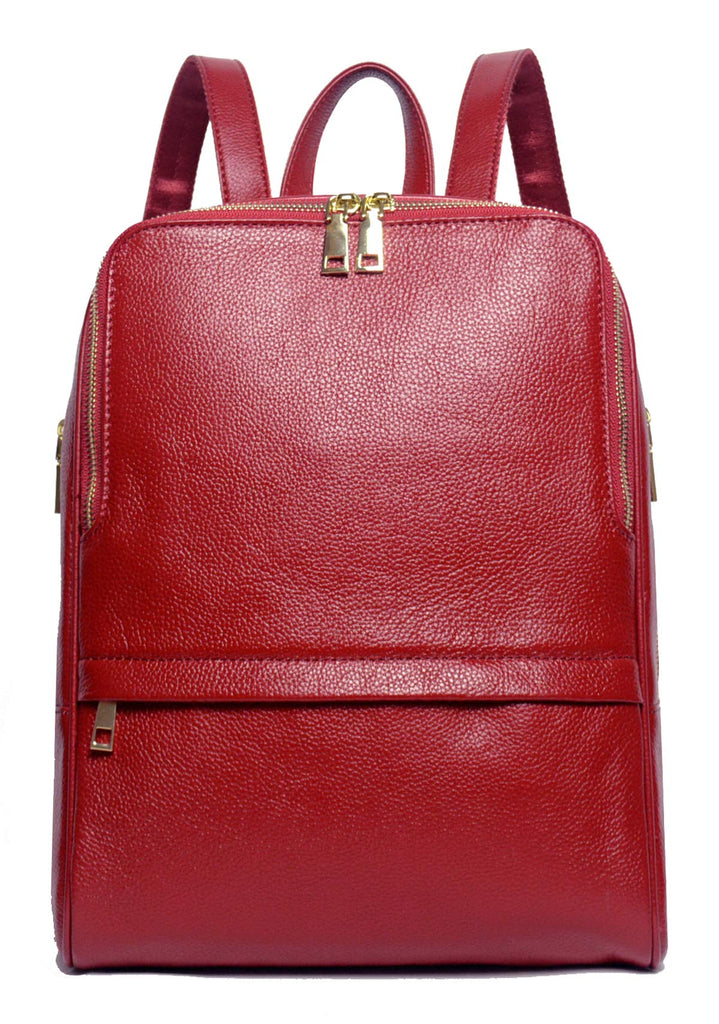 Coolcy Hot Style Women Real Genuine Leather Backpack Fashion Bag (Wine) - backpacks4less.com