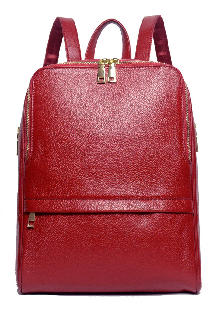 Coolcy Hot Style Women Real Genuine Leather Backpack Fashion Bag (Wine –
