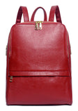 Coolcy Hot Style Women Real Genuine Leather Backpack Fashion Bag (Wine)