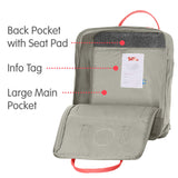 Fjallraven - Kanken Classic Backpack for Everyday, Limited Edition Fog/Peach Pink - backpacks4less.com