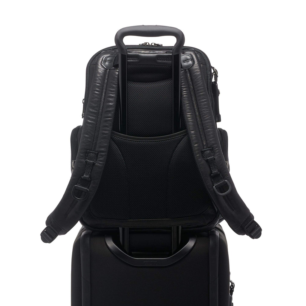 tumi alpha business class backpack TUMI - Alpha Bravo Nathan Leather Laptop Backpack - 15 Inch Computer Bag for Men and Women - Black