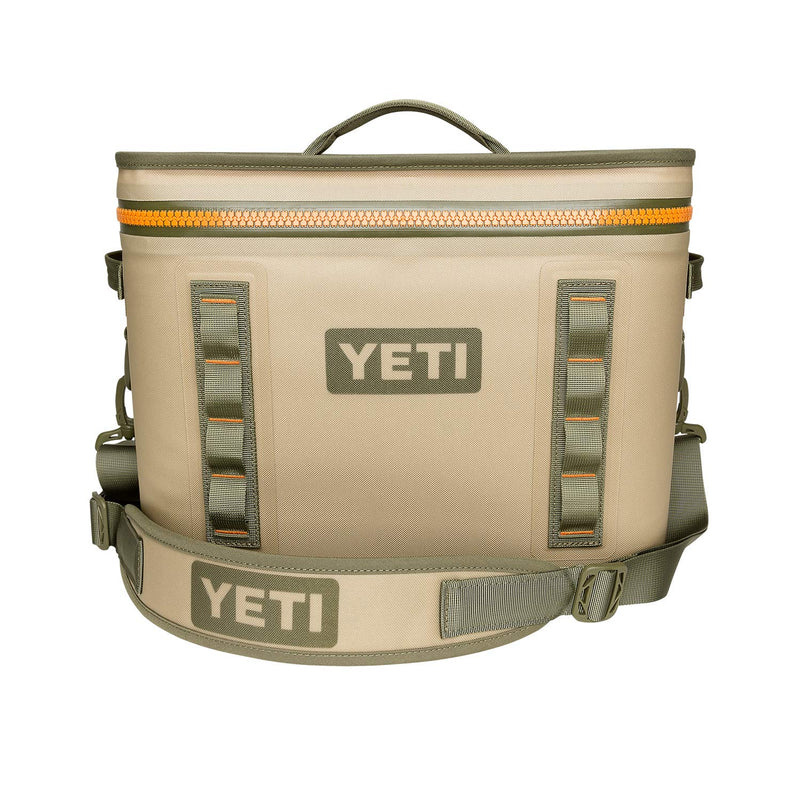 YETI Hopper Flip 18 Portable Cooler, Field Tan/Blaze Orange - backpacks4less.com