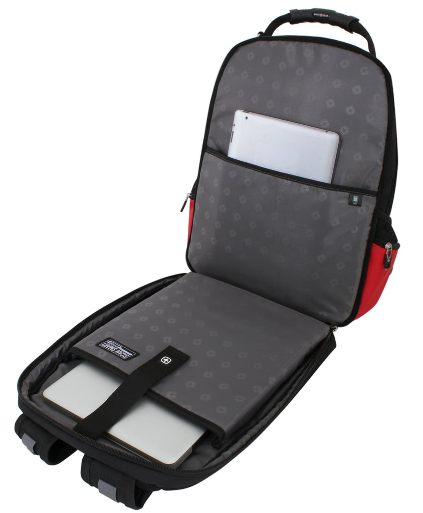 Swiss Gear SA6799 Black with Red TSA Friendly ScanSmart Laptop Backpack - Fits Most 15 Inch Laptops and Tablets - backpacks4less.com