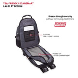 SwissGear Travel Gear 1900 Scansmart TSA Laptop Backpack - Gray - backpacks4less.com