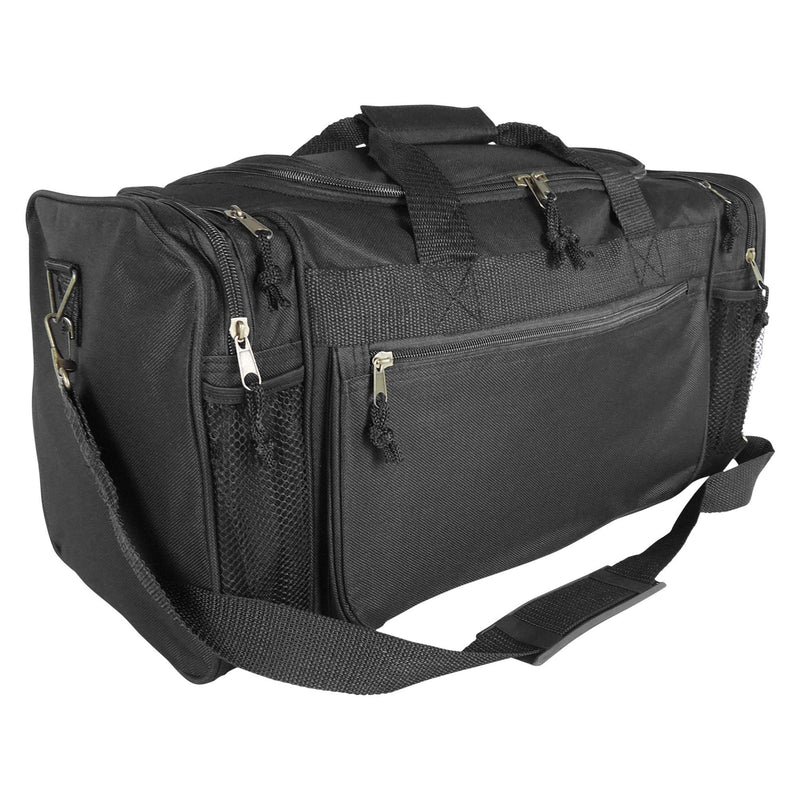 Dalix 20 Inch Sports Duffle Bag with Mesh and Valuables Pockets, Black - backpacks4less.com