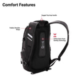 SWISSGEAR Compact Organizer Backpack | Narrow Profile Daypack| Men's and Women's - Black - backpacks4less.com