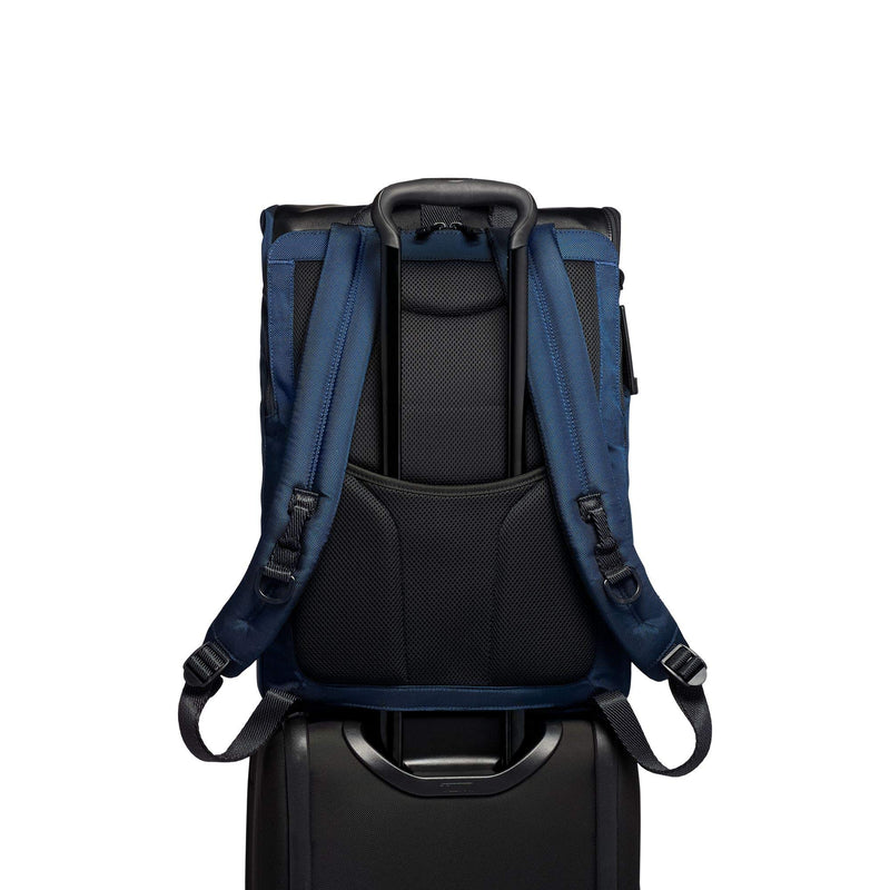 TUMI - Alpha Bravo London Roll Top Laptop Backpack - 15 Inch Computer Bag for Men and Women - Navy - backpacks4less.com
