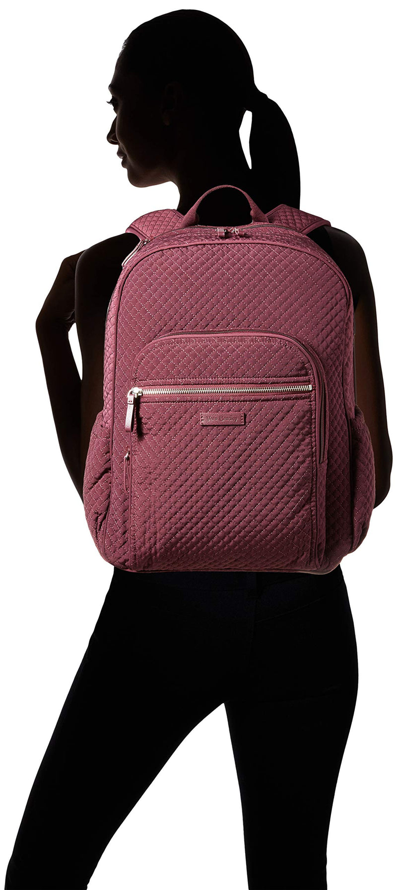 Vera Bradley Iconic Campus Microfiber, mulled wine - backpacks4less.com