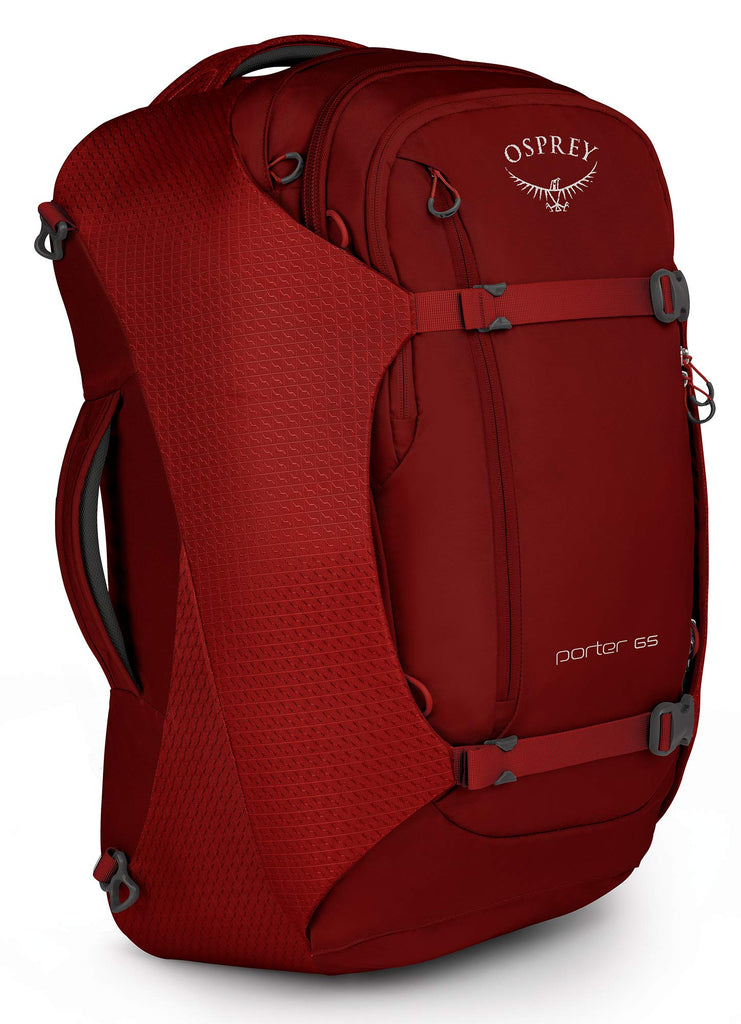 Osprey Packs Packs Porter 65 Travel Backpack, Diablo Red, One Size, Diablo Red, One Size - backpacks4less.com