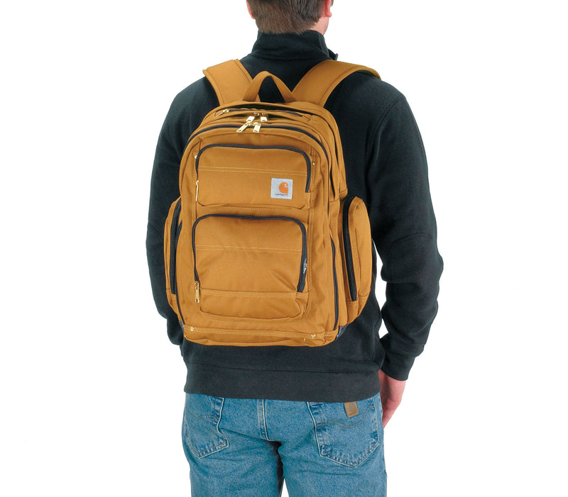 Carhartt Legacy Deluxe Work Backpack with 17-Inch Laptop Compartment, Carhartt Brown - backpacks4less.com