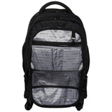 Kenneth Cole Reaction 17" Polyester Dual Compartment 4-Wheel Laptop Backpack, Pindot Charcoal - backpacks4less.com