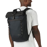 Oakley Mens Voyage 23L Roll Top Backpack One Size Blackout - backpacks4less.com