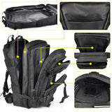 NOOLA Military Tactical Backpack Large Army Rucksack Assault Pack Molle Bag Black - backpacks4less.com
