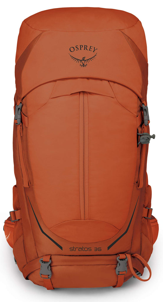 orange osprey bag Osprey Packs Stratos 36 Hiking Backpack, Sungrazer Orange, Small/Medium