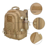 Military Expandable Travel Backpack Tactical Waterproof Work Backpack for Men(TAN) - backpacks4less.com
