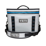 YETI Hopper Flip 18 Portable Cooler, Fog Gray/Tahoe Blue - backpacks4less.com