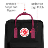 Fjallraven - Kanken Classic Backpack for Everyday, Limited Edition Black/Plum - backpacks4less.com