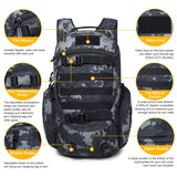 Mardingtop 35L Tactical Backpacks Molle Hiking daypacks for Camping Hiking Military Traveling Motorcycle (Black Multicam-35L) - backpacks4less.com