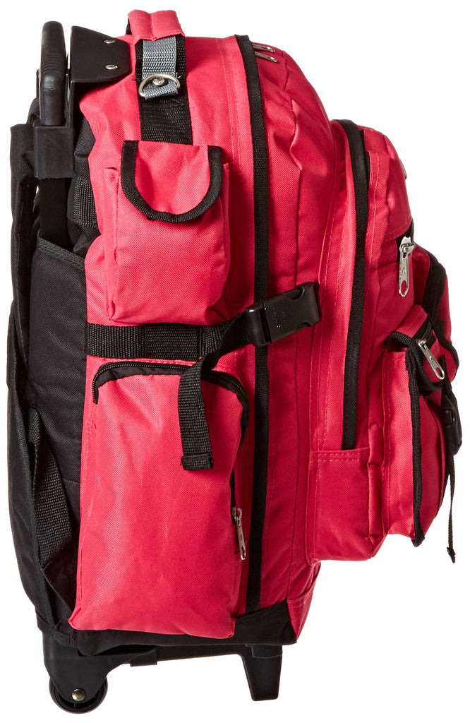 Everest Deluxe Wheeled Backpack, Hot Pink, One Size - backpacks4less.com