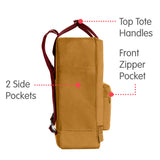 Fjallraven - Kanken Classic Backpack for Everyday, Acorn/Ox Red - backpacks4less.com