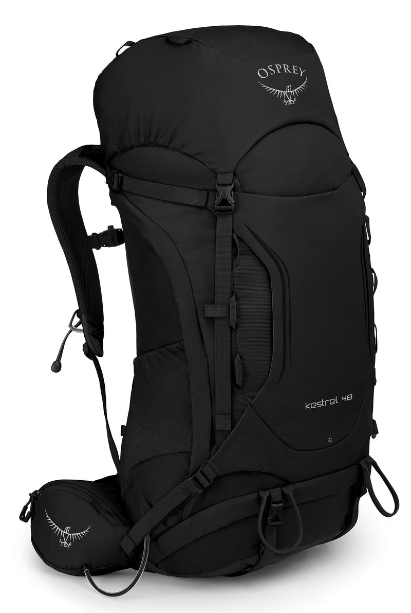 Osprey Packs Kestrel 48 Backpack, Black, Medium/Large - backpacks4less.com