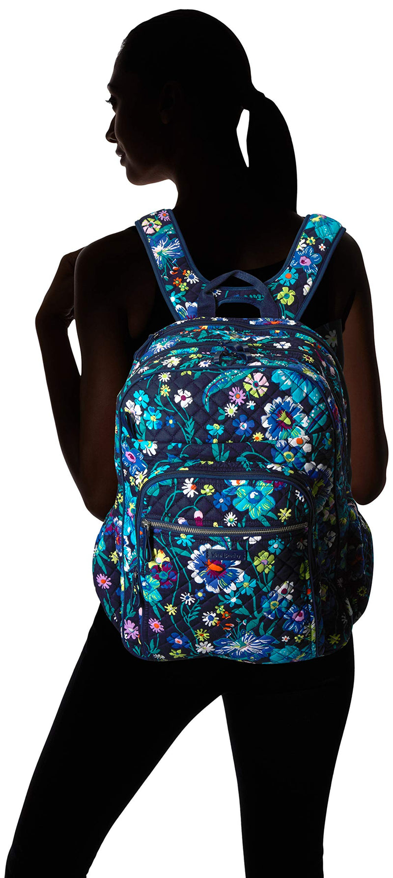 Vera Bradley Signature Cotton XL Campus, Moonlight Garden - backpacks4less.com