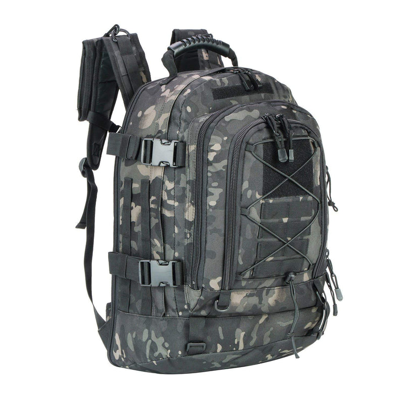Military Expandable Travel Backpack Tactical Waterproof Work Backpack for Men(black-multicam) - backpacks4less.com