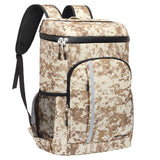 SEEHONOR Insulated Cooler Backpack Leakproof Soft Cooler Bag Lightweight Backpack with Cooler for Lunch Picnic Hiking Camping Beach Park Day Trips, 30 Cans (Camouflage)