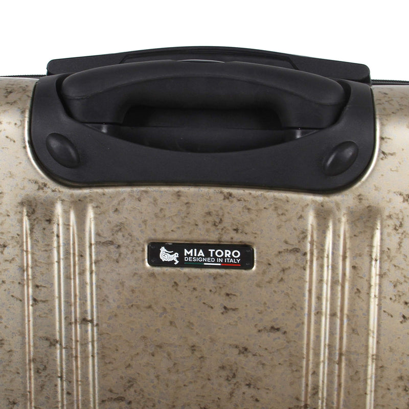 Mia Toro Italy Gita Hardside Spinner Carry-on, Gold, One Size