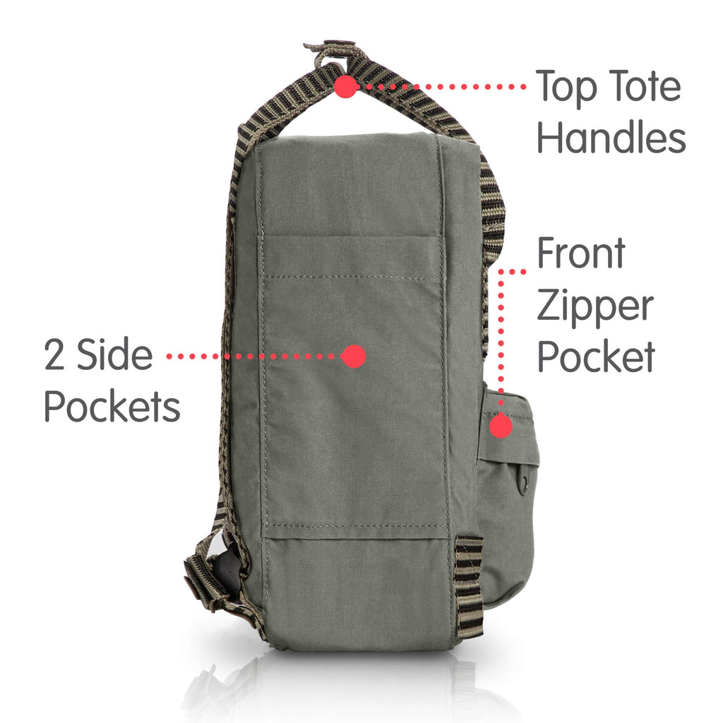 fjallraven kanken mini backpack fog striped Fjallraven