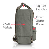 Fjallraven - Kanken Mini Classic Backpack for Everyday, Fog/Striped - backpacks4less.com