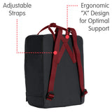 Fjallraven - Kanken Classic Backpack for Everyday, Forest Green/Ox Red - backpacks4less.com