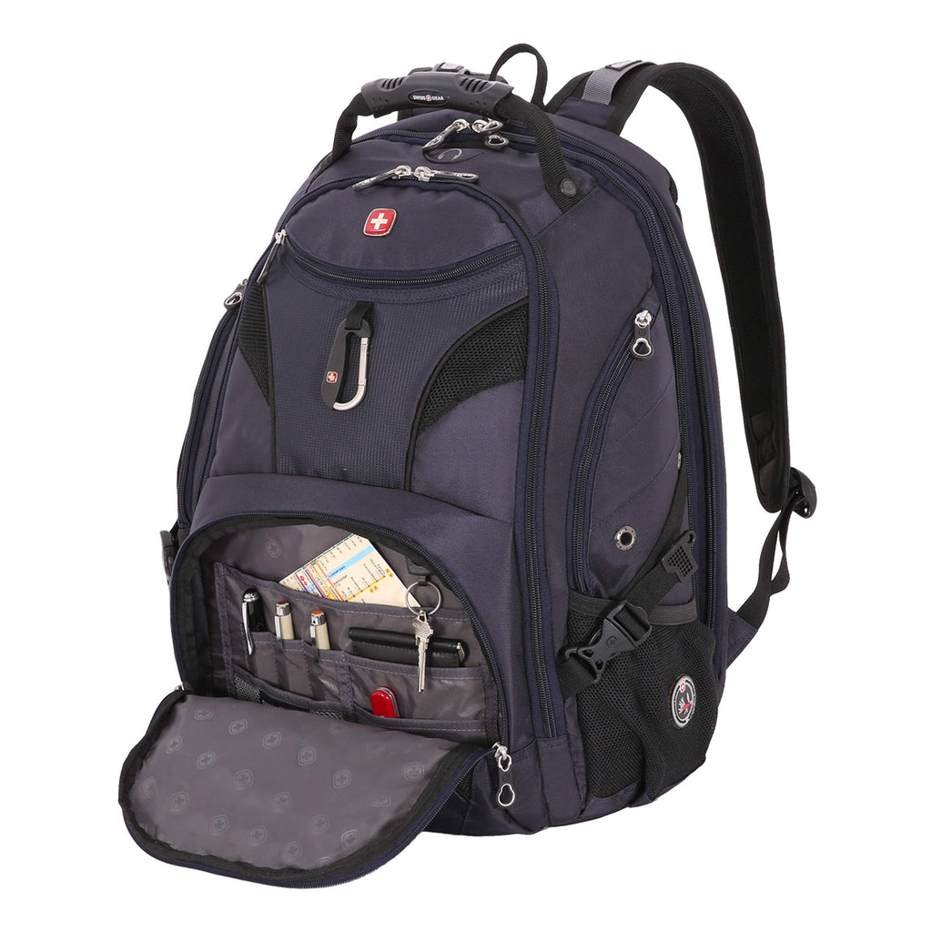 1923 scansmart tsa laptop backpack 19 SwissGear SA1923 Noir Satin TSA Friendly ScanSmart Laptop Backpack - Fits Most 15 Inch Laptops and Tablets