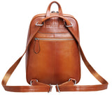 Heshe Women's Casual Leather Backpack Daypack for Ladies - backpacks4less.com