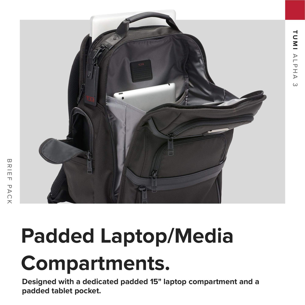 t tech by tumi prince computer backpack TUMI - Alpha 3 Brief Pack - 15 Inch Computer Backpack for Men and Women