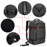 Hynes Eagle Travel Backpack 40L Flight Approved Carry on Backpack, Grey 2018 - backpacks4less.com