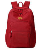 Abshoo Girls Solid Color Backpack For College Women Water Resistant School Bag (Red) - backpacks4less.com