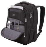 SWISSGEAR 6392 ScanSmart Ultra Premium Large Padded Laptop TSA Friendly Backpack - Black on Black - backpacks4less.com