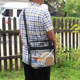 MAY TREE Clear Bag Stadium Approved, Cold-Resistant, Lightweight and Waterproof, Transparent Tote Bag and Gym Clear Bag, See Through Tote Bag for Work, Sports Games and Concerts-12 x12 x6 (Black-S) - backpacks4less.com
