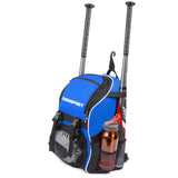 DashSport Baseball Bag Youth Backpack - Spacious 18 x 12 x 10 inches - backpacks4less.com