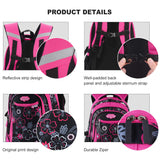 Rolling Backpack for Girls， Fanspack Wheeled Backpack for Girls Backpack with Wheels Rolling Backpack for School - backpacks4less.com