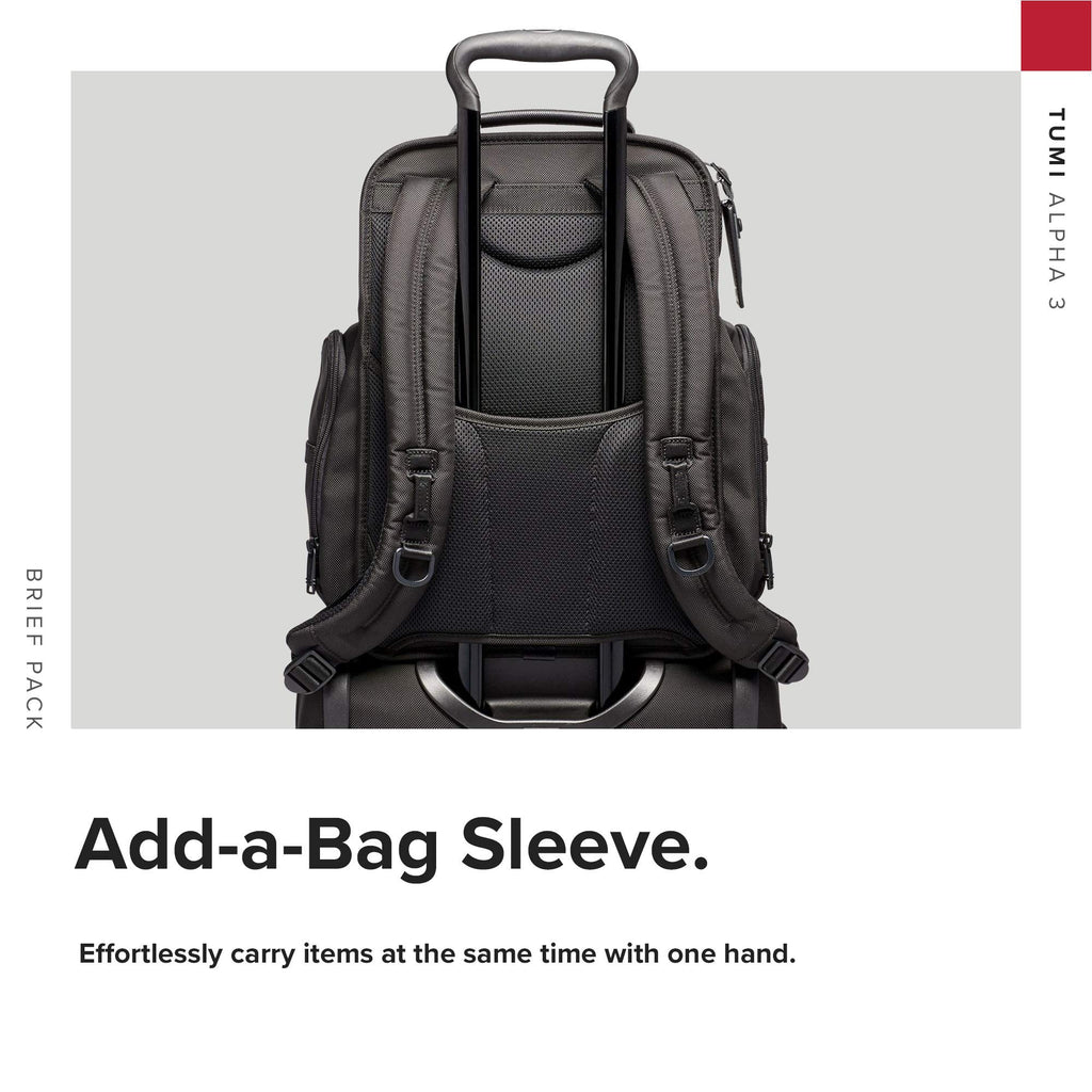 tumi alpha 3 backpack shoulder bag business sports nylon black TUMI - Alpha 3 Brief Pack - 15 Inch Computer Backpack for Men and Women
