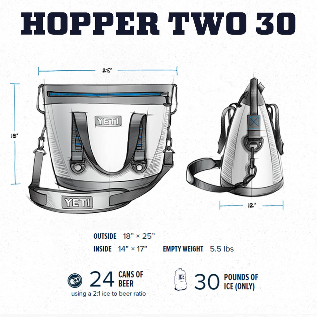 YETI Hopper Two 30 Portable Cooler, Field Tan / Blaze Orange - backpacks4less.com