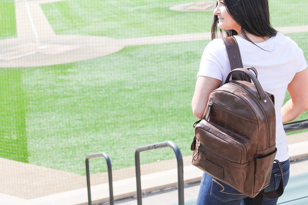 Rawlings Heritage Collection Leather Backpack (Tan, 15") - backpacks4less.com